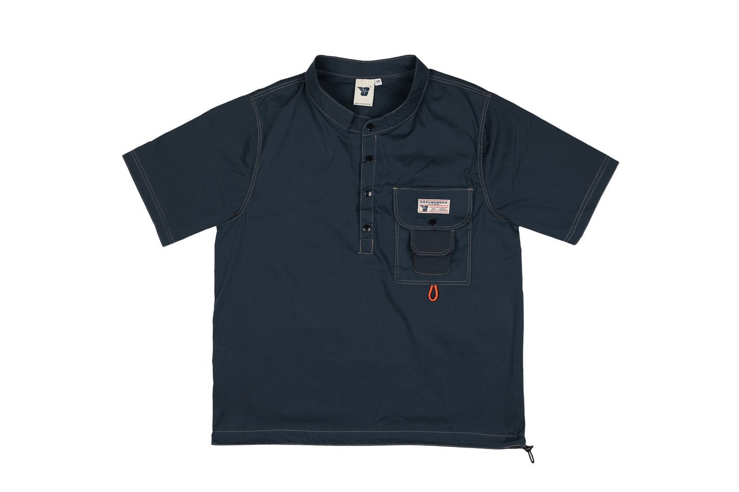 GW Mandarin Collared S/SLV (Denim Black)