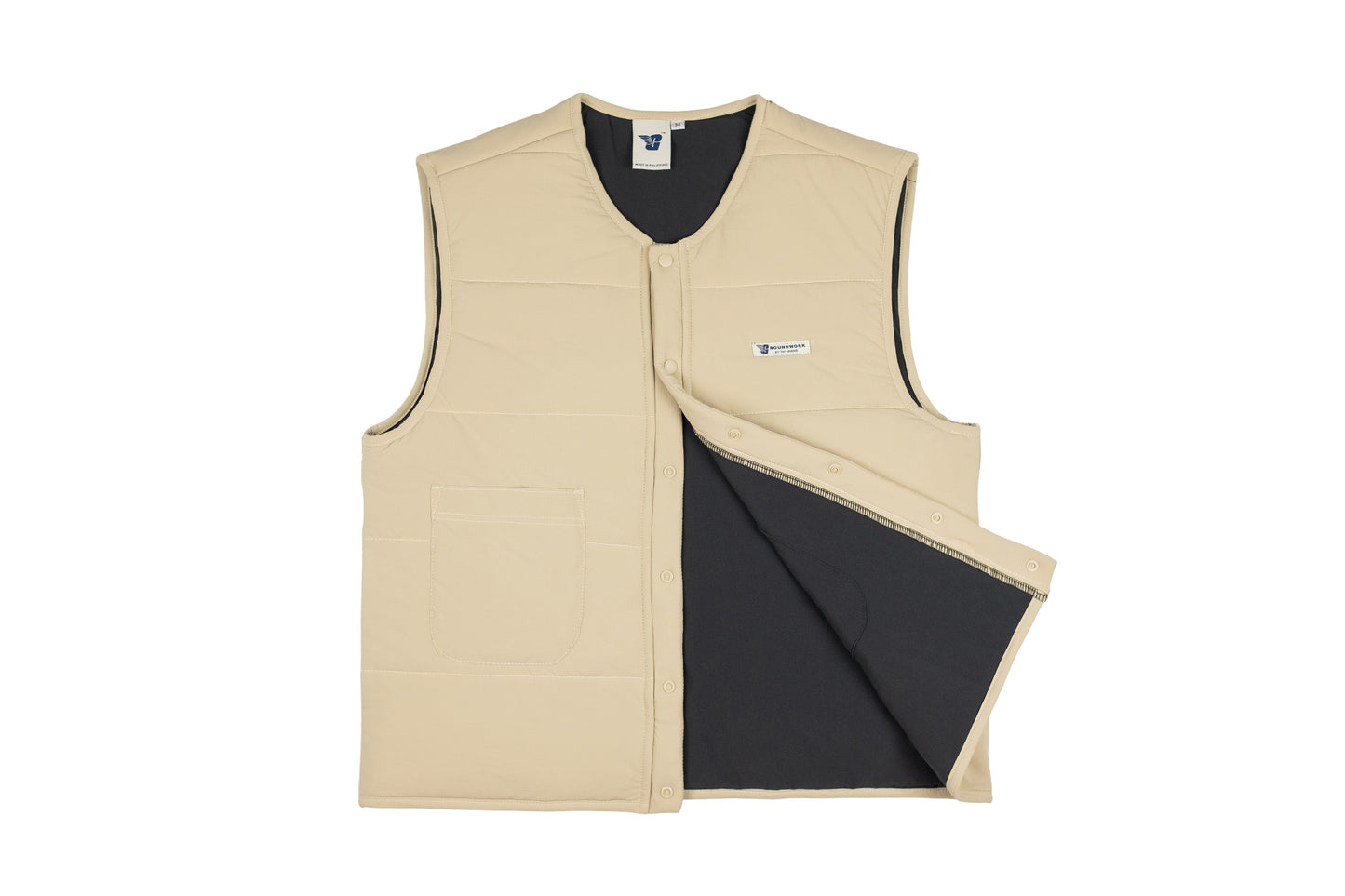 GW Puffer Nylon Vest (Cream)