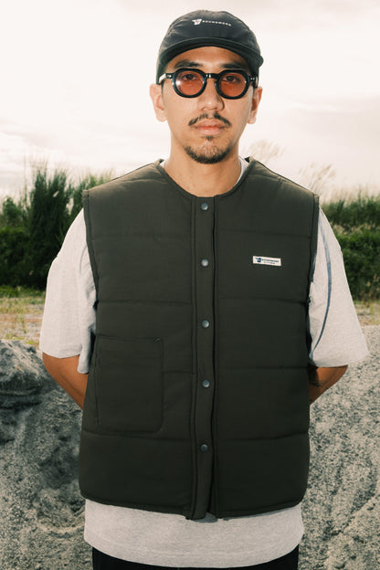 GW Puffer Nylon Vest (Teal)