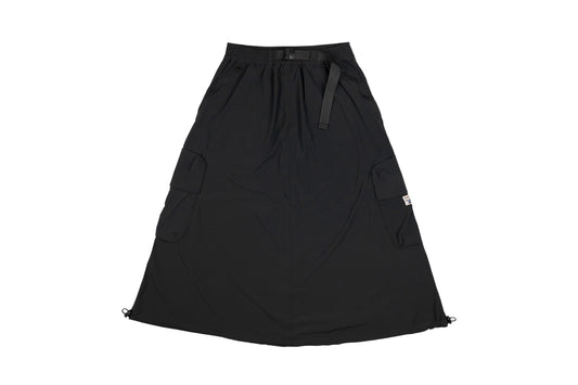 GW Nylon Maxi Cargo Skirt (Black)