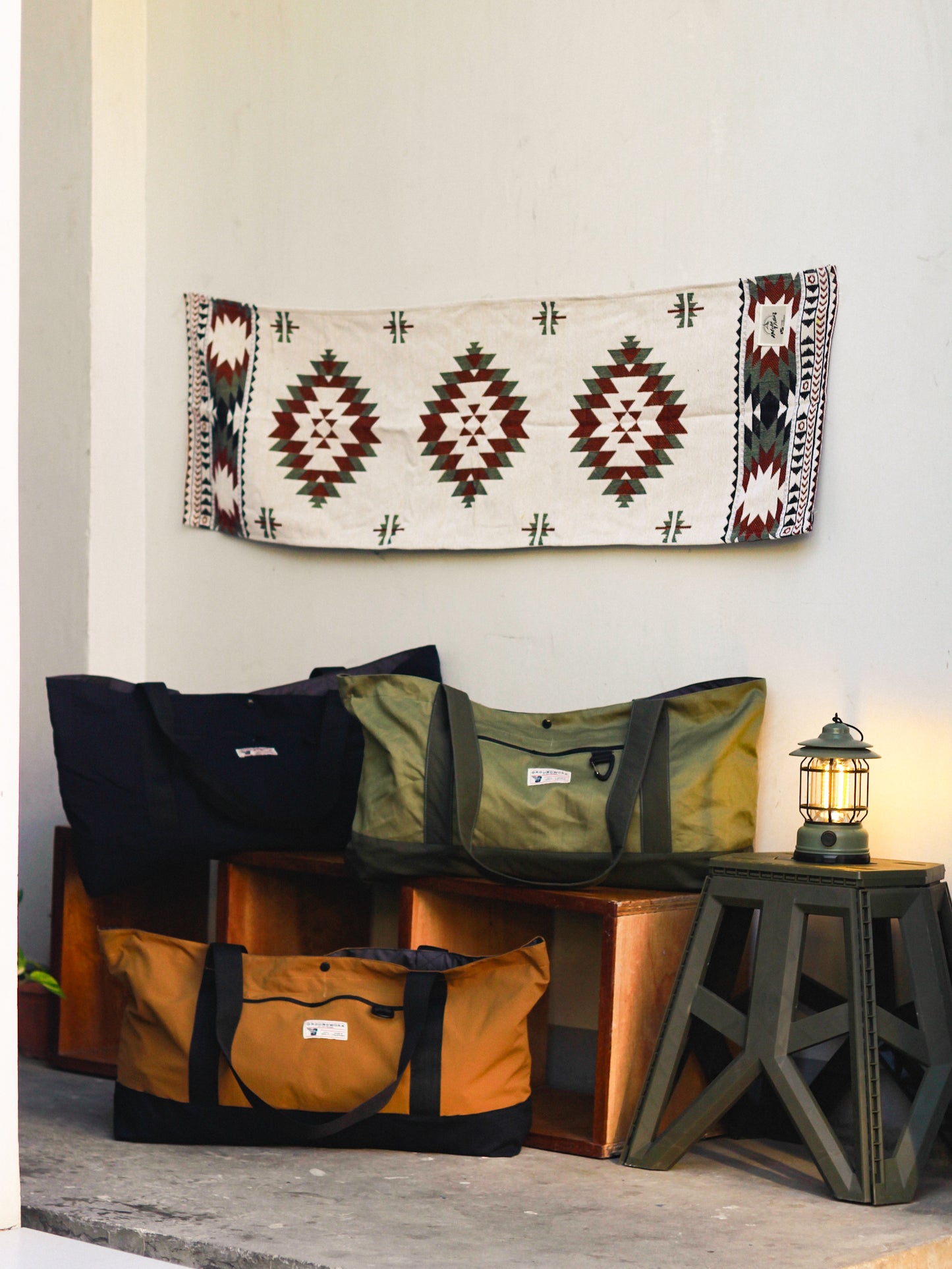 All Around Tote Bag Coyote/Black/Army Green