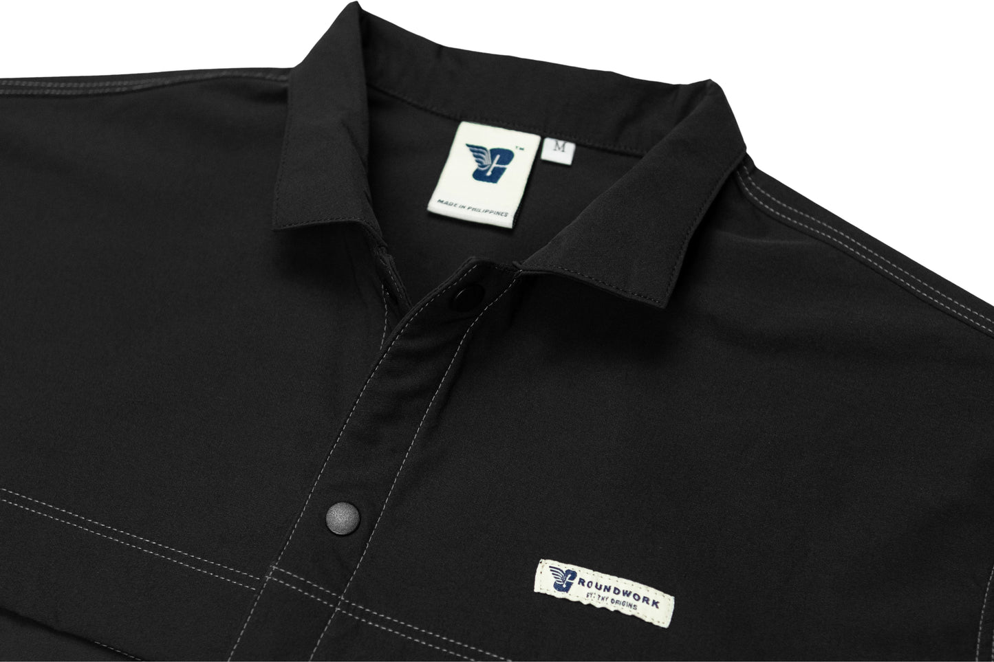 GW Multi-pockets Cropped Polo (Black)