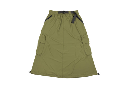 GW Nylon Maxi Cargo Skirt (Olive)