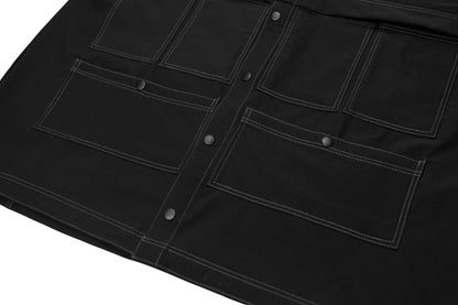 GW Multi-pockets Cropped Polo (Black)
