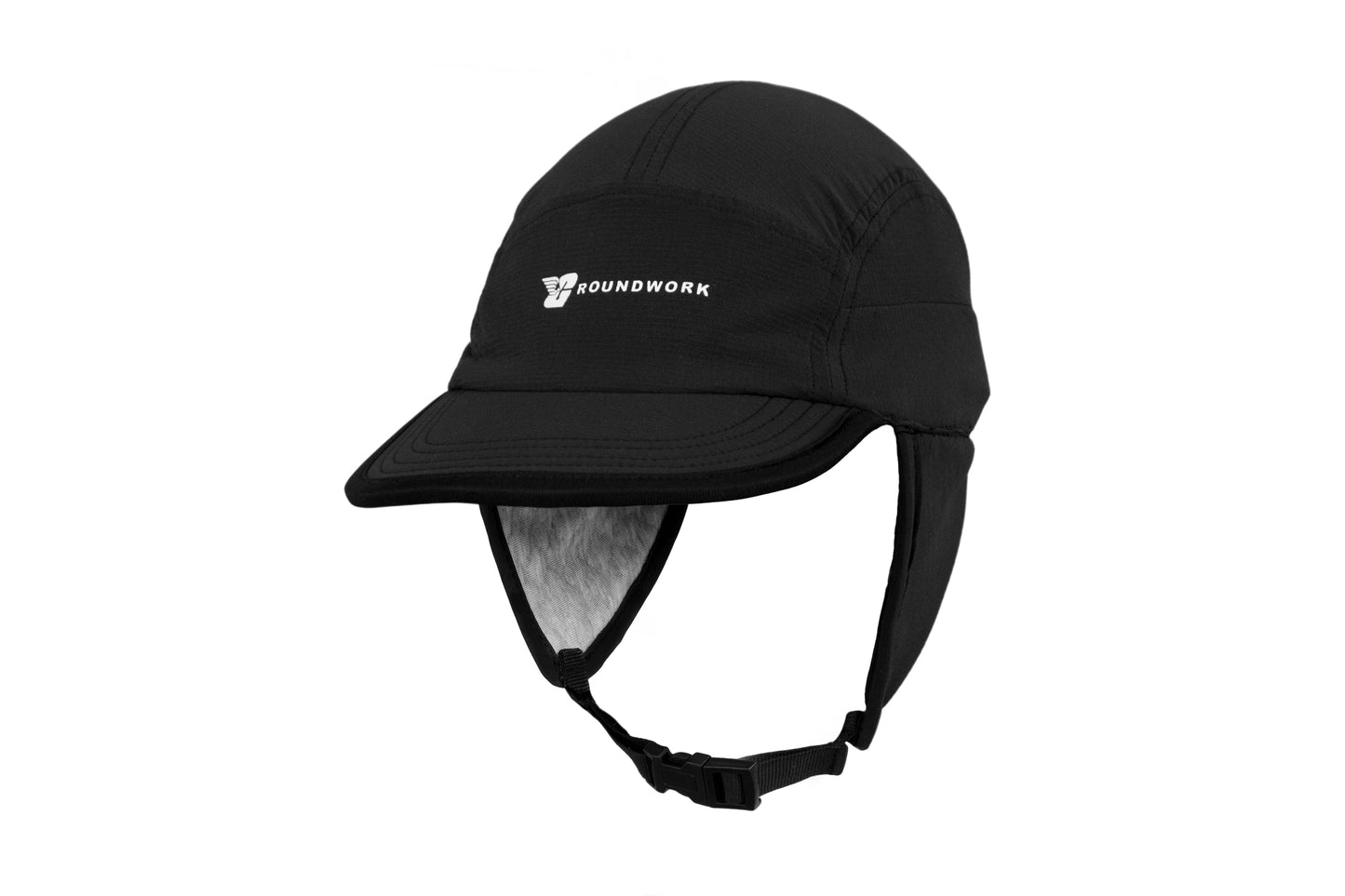 GW “Tranquil” 5-panel Cap W/ Ear Flaps (Black)