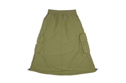GW Nylon Maxi Cargo Skirt (Olive)