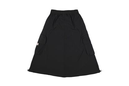 GW Nylon Maxi Cargo Skirt (Black)