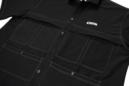 GW Multi-pockets Cropped Polo (Black)