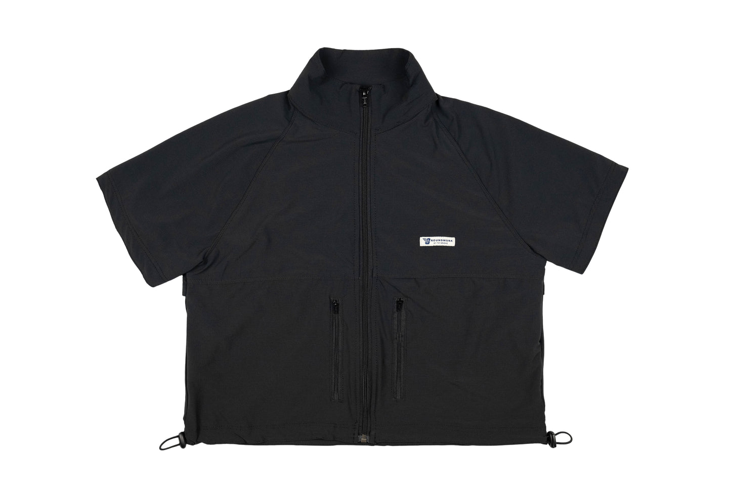 GW Full Zipped Cropped S/SLV (Black)